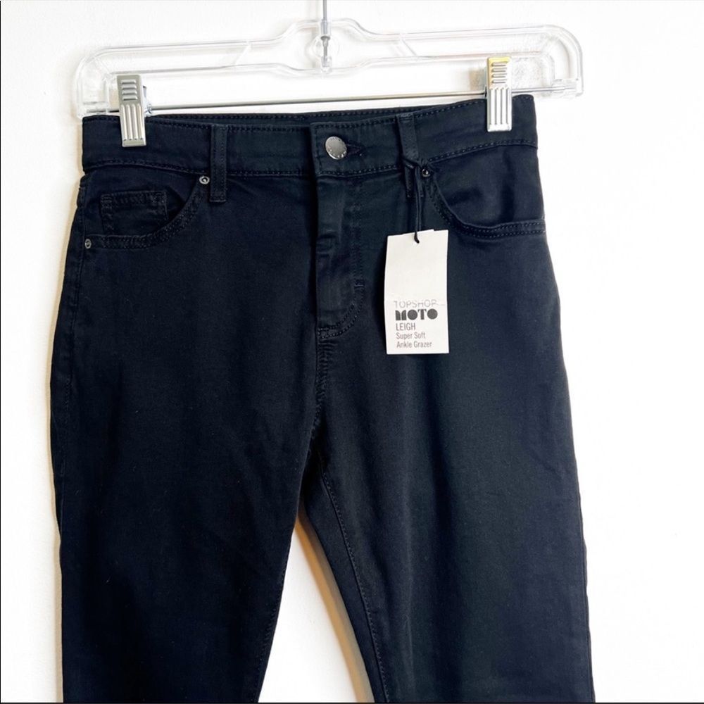 NWT Topshop Moto Black Leigh Super Soft Ankle Grazer, Size 25 - Picture 5 of 12